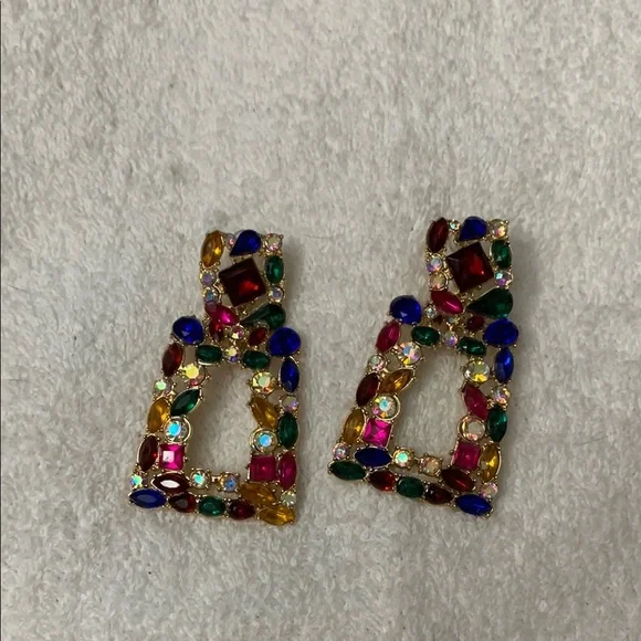Multicolor Statement Earrings - Picture 3 of 5